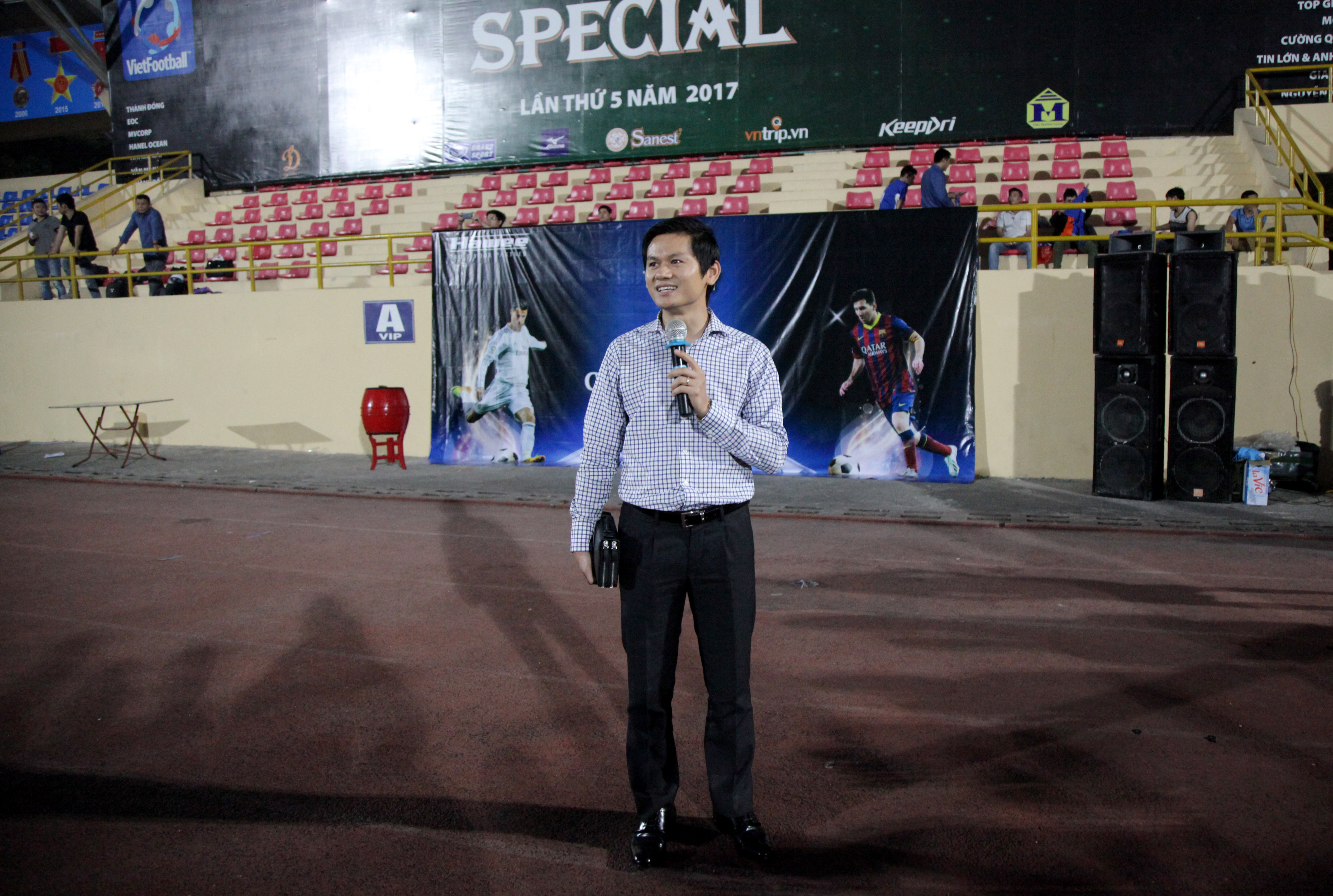 Tổng Giám Đốc Dương Xuân Đệ phát biểu khai mạc giải bóng Hawee 2017